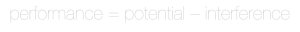 performance potential interference